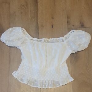 ILLA ILLA White Crop Top Size Medium